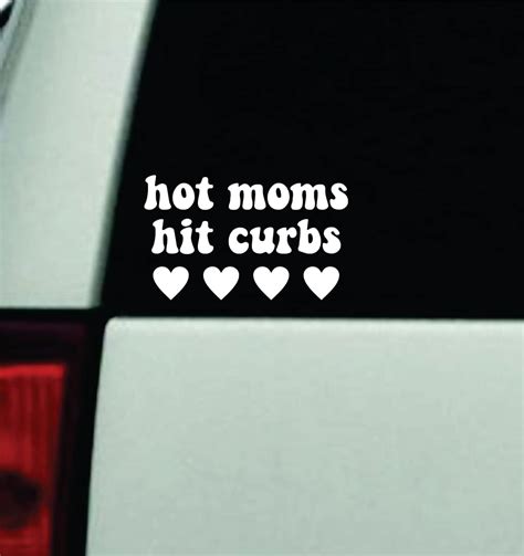 Amazon Hot Moms Hit Curbs Wall Car Decal Bumper Sticker Vinyl