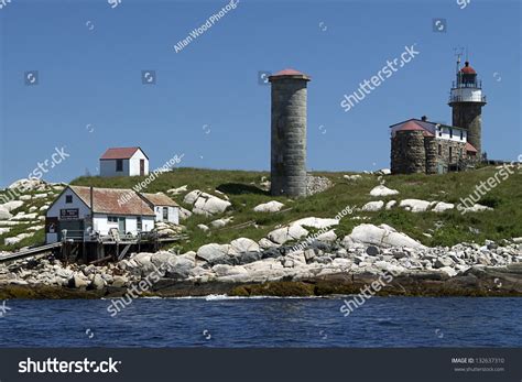 Matinicus Rock Lighthouse Most Remote Lighthouse Stock Photo 132637310