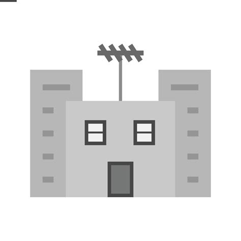 News Station Ii Flat Greyscale Icon 15655236 Vector Art At Vecteezy