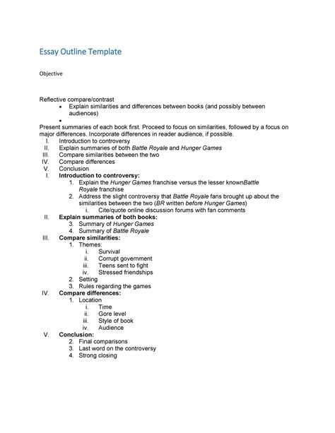 37 Outstanding Essay Outline Templates (Argumentative, Narrative ...