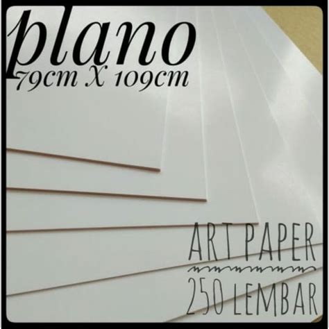 Jual Kertas Art Paper 150 Gr Ukuran Plano 79 Cm X 109 Cm Isi 250