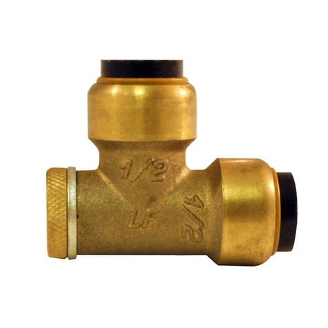 Tectite In Brass Push To Connect Degree Elbow With Drain Vent