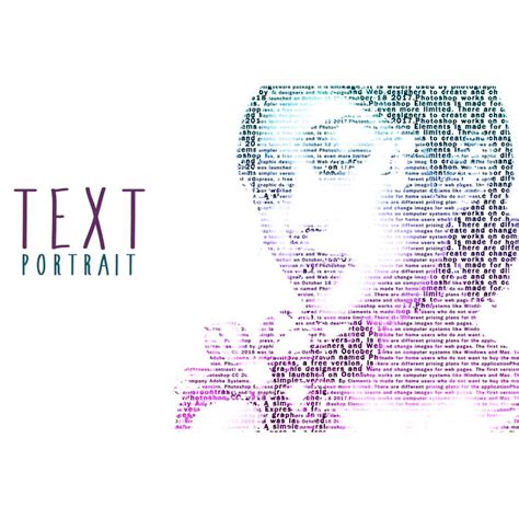 The Text Portrait Is Made Up Of Words