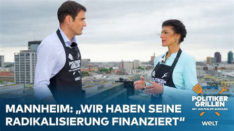 POLITIKERGRILLEN MIT BURGARD Sahra Wagenknecht Mannheim Attentäter