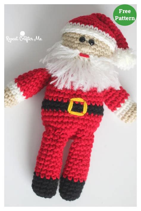 8 Amigurumi Santa Free Crochet Pattern