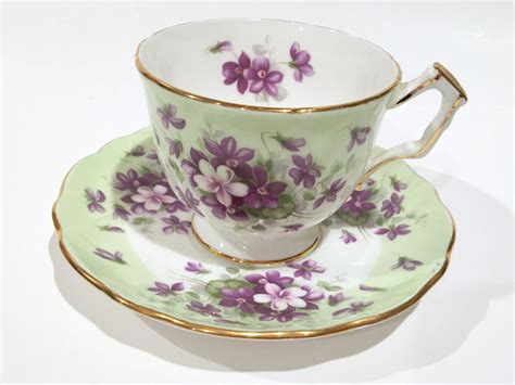 Aynsley Tea Cup And Saucer Violet Cup Tea Set Antique Tea