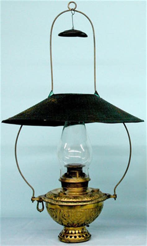 Hanging Lamp American Bradley Hubbard No 96 Brass Font Tin Shade