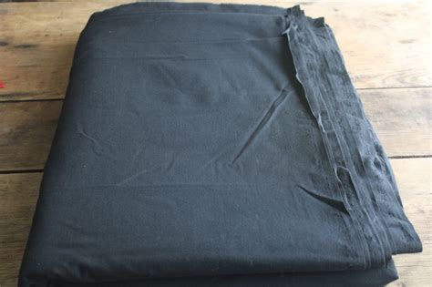 8 And One Half Yard 58 Wide Vintage Black Cotton Muslin Fabric For