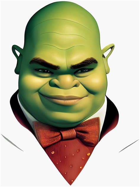 Sexy Shrek In Red Tuxedo Sticker For Sale By Stellaraidesign Redbubble