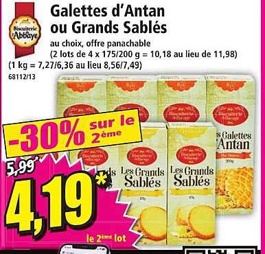 Promo Biscuiterie Abbaye Galettes D Antan Ou Grands Sabl S Chez Norma