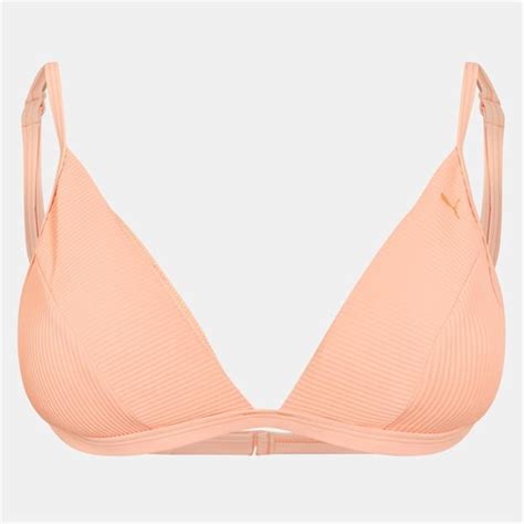 Puma Ribbed Triangle Bikini Top Triangle Bikinis SportsDirect