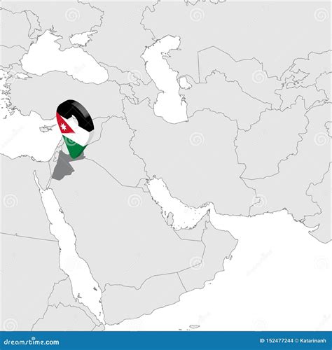 Jordan Location Map On Map Asia D Jordan Flag Map Marker Location Pin