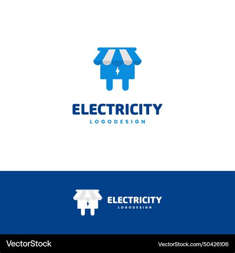 Electric shop logo design modern concept Vector Image