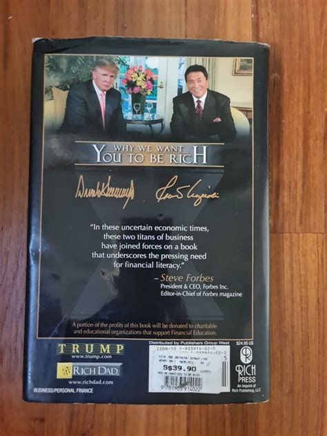 Why We Want You To Be Rich Hardcover Robert Kiyosaki Donald Trump