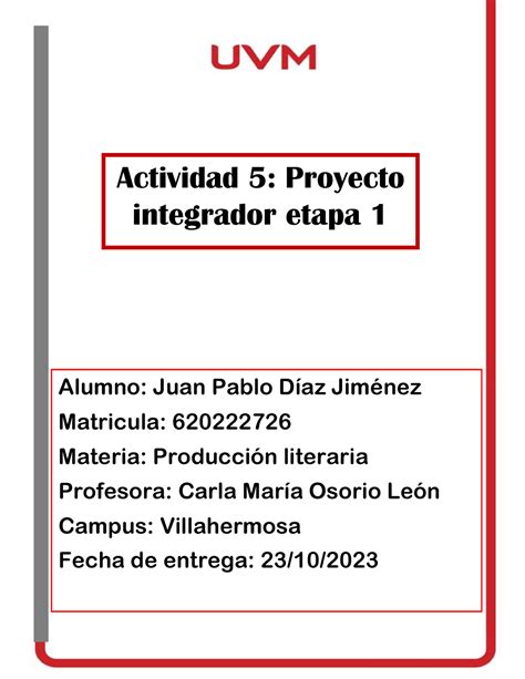 A5 JPDJ Blackboard Actividad 5 Proyecto Integrador Etapa 1 Alumno