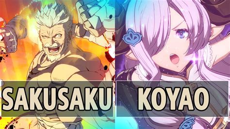 Gbvsr Sakusaku Soriz Vs Koyao Narmaya High Level Gameplay Youtube