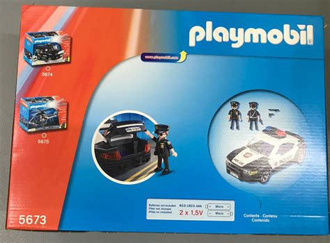 Playmobil City Action Police Cruiser Car 5673 Flashing Lights New