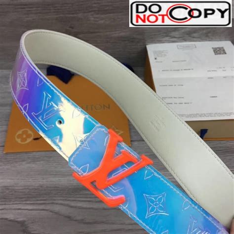 Louis Vuitton Mens Iridescent Belt 40mm With Lv Buckle Orange