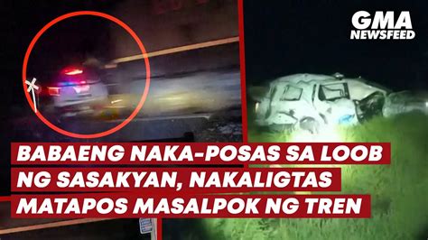 Babaeng Naka Posas Sa Loob Ng Sasakyan Nakaligtas Matapos Masalpok Ng