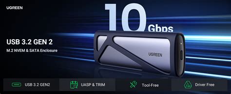 UGREEN M.2 NVMe SSD Enclosure, USB 3.2 GEN 2 10Gbps SSD Caddy | UGREEN EU