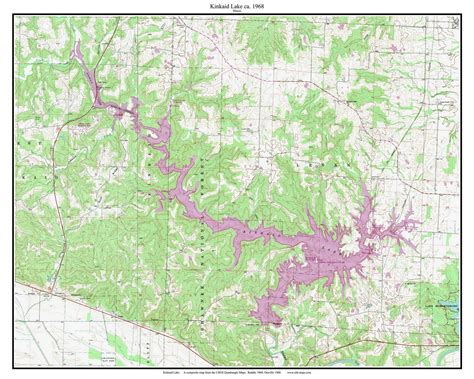 Kinkaid Lake 1968 Custom Usgs Old Topographic Map Illinois Old Maps