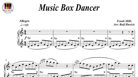 Music Box Dancer Frank Mills Piano Sheet Music Piano Tutorial Youtube