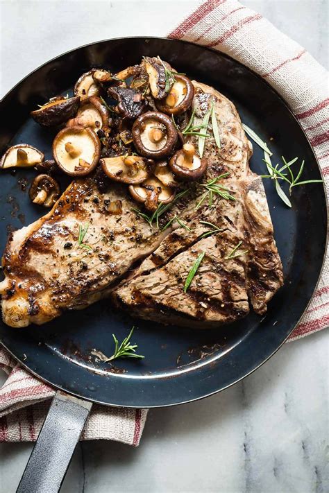 Porterhouse Steak with Mushrooms - Oh Sweet Basil