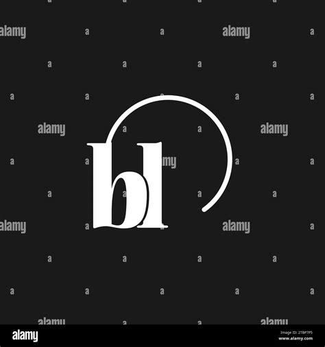 BL Logo Initials Monogram With Circular Lines Minimalist And Clean