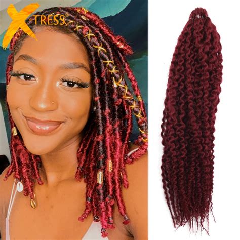 Tresses Synth Tiques Ondul Es Au Crochet Pr Boucles Extensions De