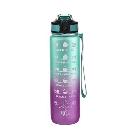 Rxmekw Water Bottle With Time Markermotivational Water Bottle With Marker 32oz Squeezing