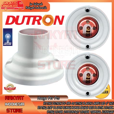 Jual FITING PLAFON BULAT KECIL LAMPU LED 3 INCI FITTING DUTRON DV FPS