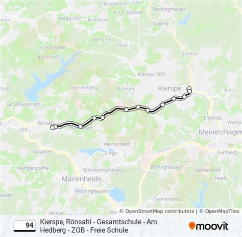 94 Route Schedules Stops Maps Kierspe Bahnhof Zob Bstg 4 Updated