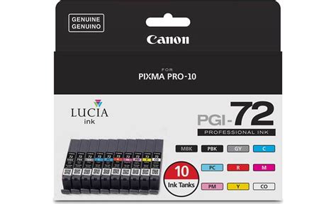 Canon PGI 72 Ten Pack Of Ink Tanks For Canon Pro 10 Printer At Crutchfield