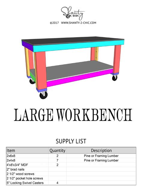 Large Workbench Plans | PDF