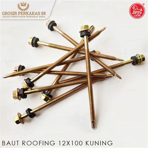 Jual Sekrup Baja Ringan Baut Roofing X Lion Skrup Rangka Hollow