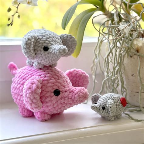 Gratis Olifant Knuffel Haakpatroon DIY Fluffies Amigurumi Haken