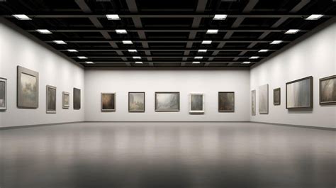 Download Empty Art Gallery with Paintings on Display Backgrounds Online ...