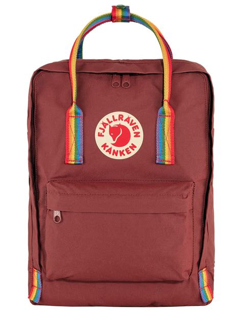 Fjallraven Kanken Classic Rainbow Backpack Ox Red Rainbow Pattern Accessories From Fat