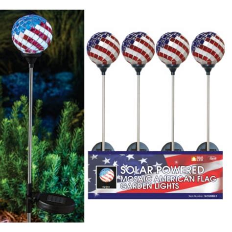 Solaris Americana Glass Globe 33 In H Solar Stake Light Slc528bb 9