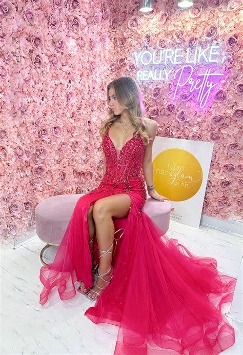 Elora Hot Pink Instaglam Prom