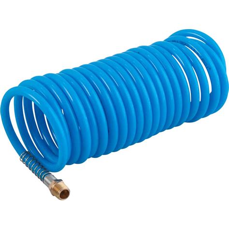 Mangueira Tubo Poliuretano Azul Espiral Conector Npt