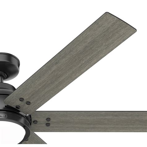 Hunter Gravity Simpleconnect 60 In Matte Black With Dark Gray Oak Blades Integrated Led Indoor