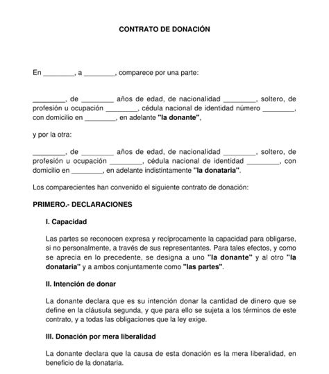 Modelo Contrato Compraventa Modelo De Recibo De Donacion De Dinero