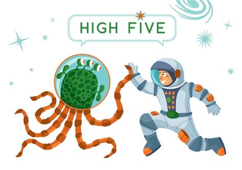 Cute Astronaut High Five Royalty Free Photos And Stock Images