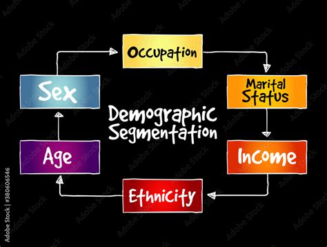 Demographic segmentation mind map flowchart, concept background Stock Illustration | Adobe Stock