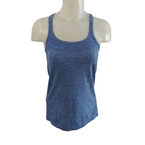 Danskin Now Tops Danskin Now Loose Fit Blue White Tank Top Poshmark