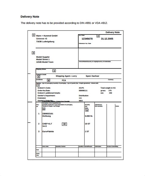 FREE 7 Sample Delivery Slips In MS Word PDF