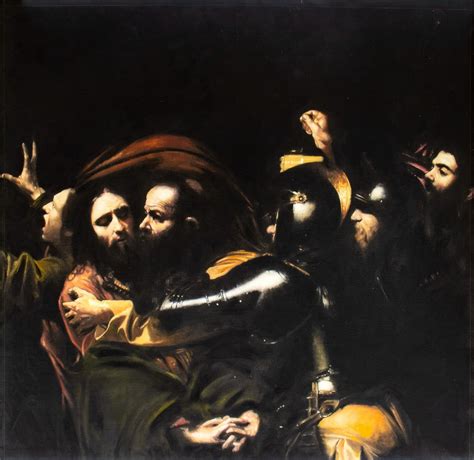 Scuola Italiana XX Copia Da Caravaggio 1602 La Cattura Di Cristo