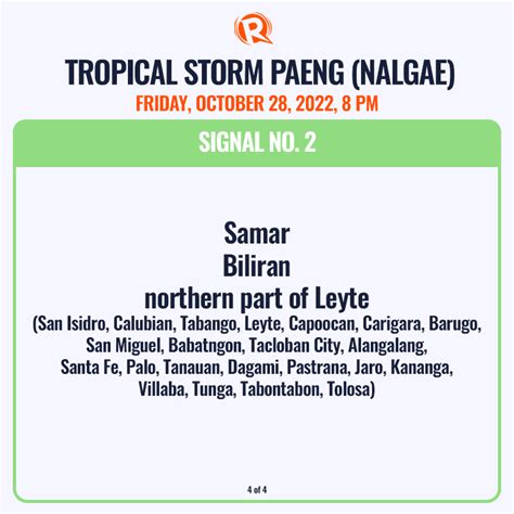 Rappler On Twitter WeatherAlert Here Are The Areas Under Signal No