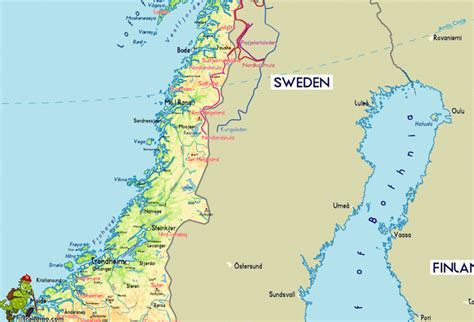 North Cape Norway Map - ToursMaps.com